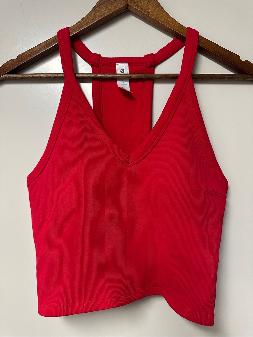 NEW - red crop bra tank top (LARGE)